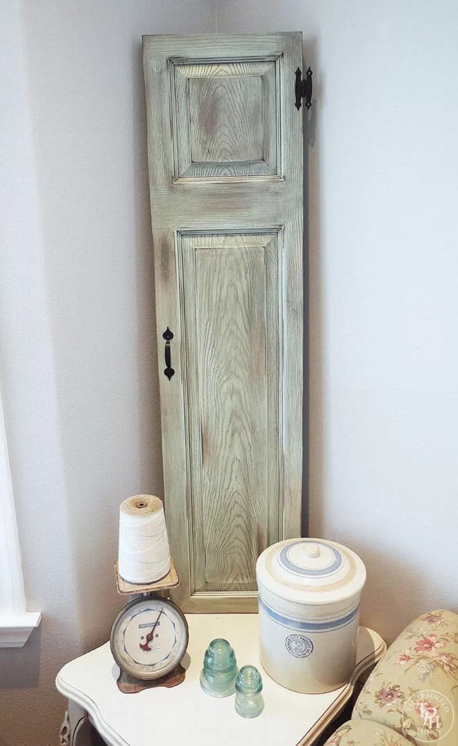 Upcycled Door into Faux Window Shutters