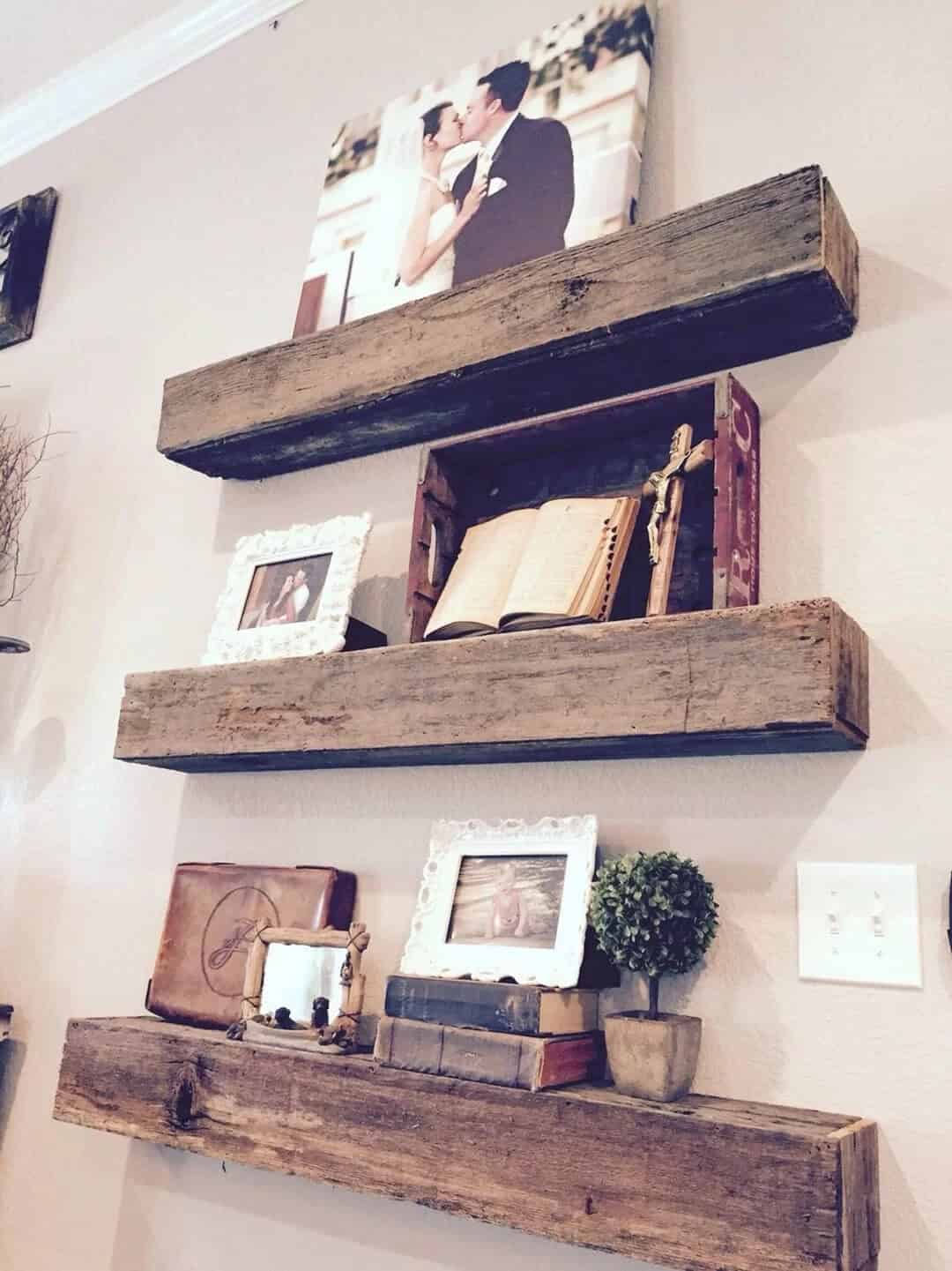 Floating 2 X 4 Wall Shelves