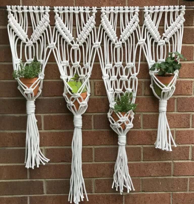 Macramé Hanging Planter with Bohemian Vibes