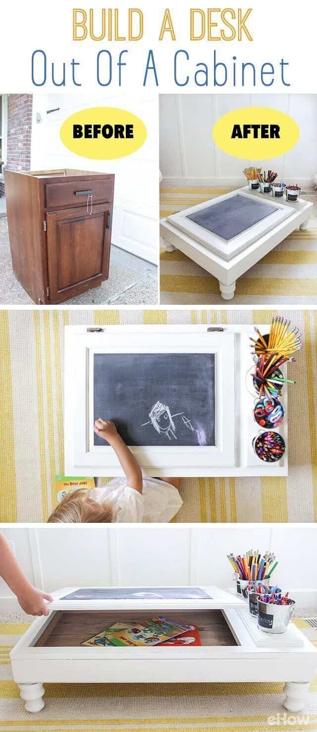 Build A Desk Out Of A Cabinet