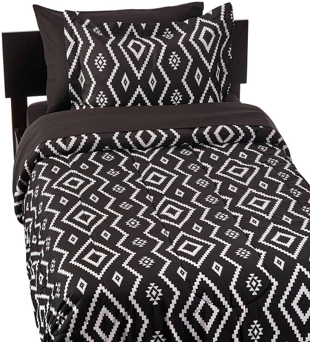 Navajo-Inspired Black and White Bedding