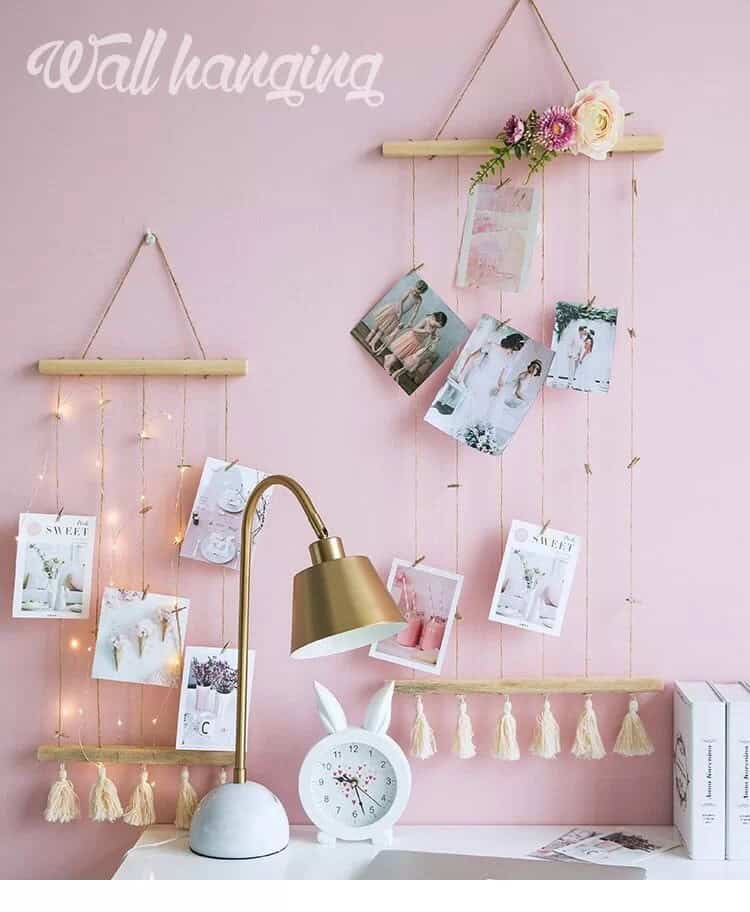 Adorable Strung Fairy Lights Photo Display