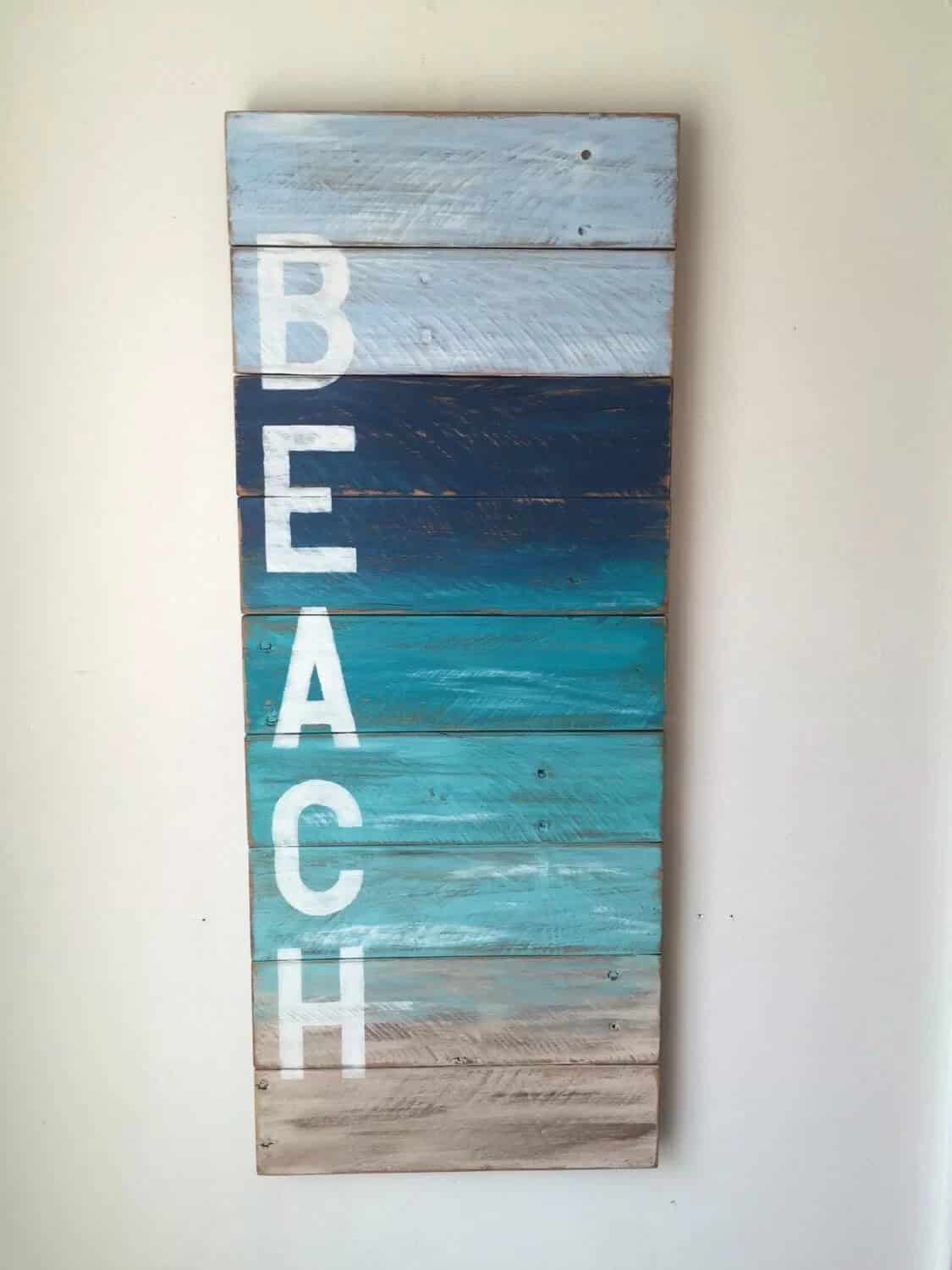 Wooden Plank Beach Wall Decor