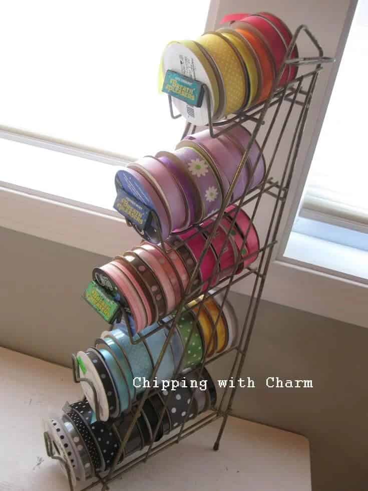 Wire Rack Ribbon Organizer Tower