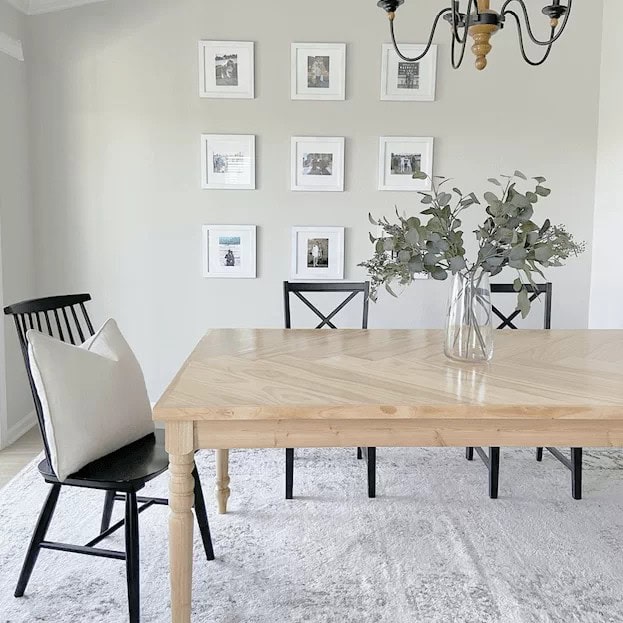 Attractive Rustic Farmhouse Herringbone Farmhouse Kitchen Table