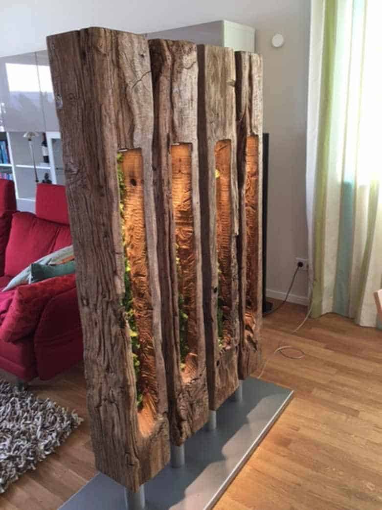 Hollow Barn Beam Statue Room Divider