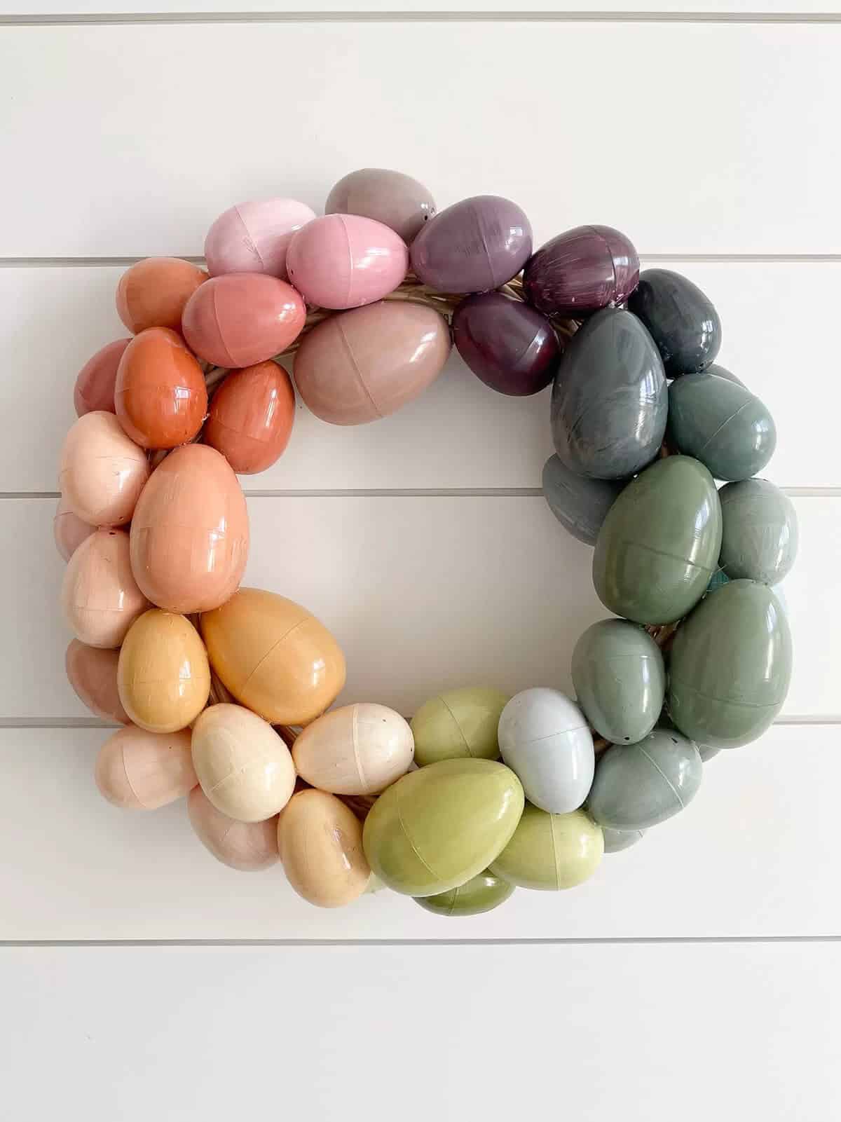 Budget-Friendly Colorful Easter Egg Wreath