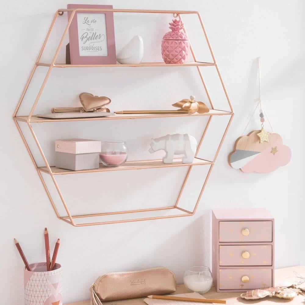 Pretty Plumber Wall Mounted Copper Shelving Unit