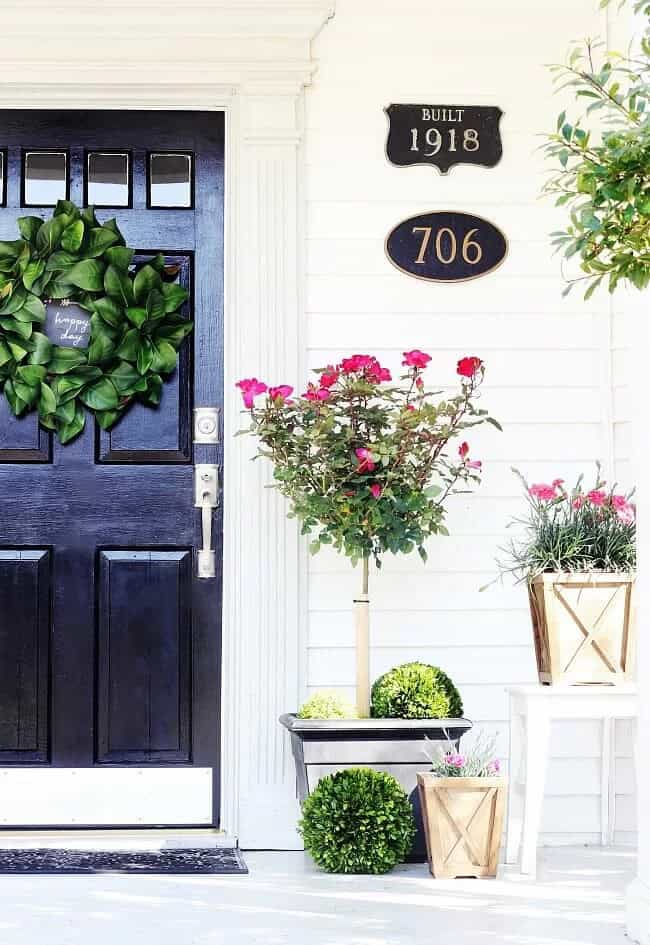 Adorable Topiary Porch Planter Ideas