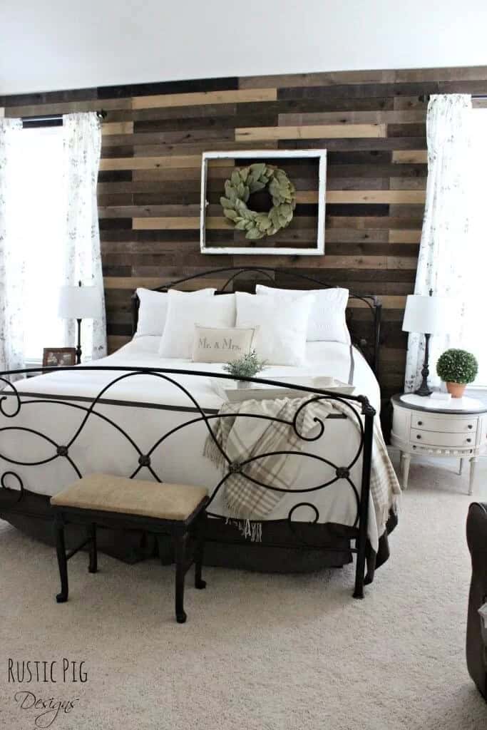 A Cozy Wooden Accent Wall in Your Master Retreat