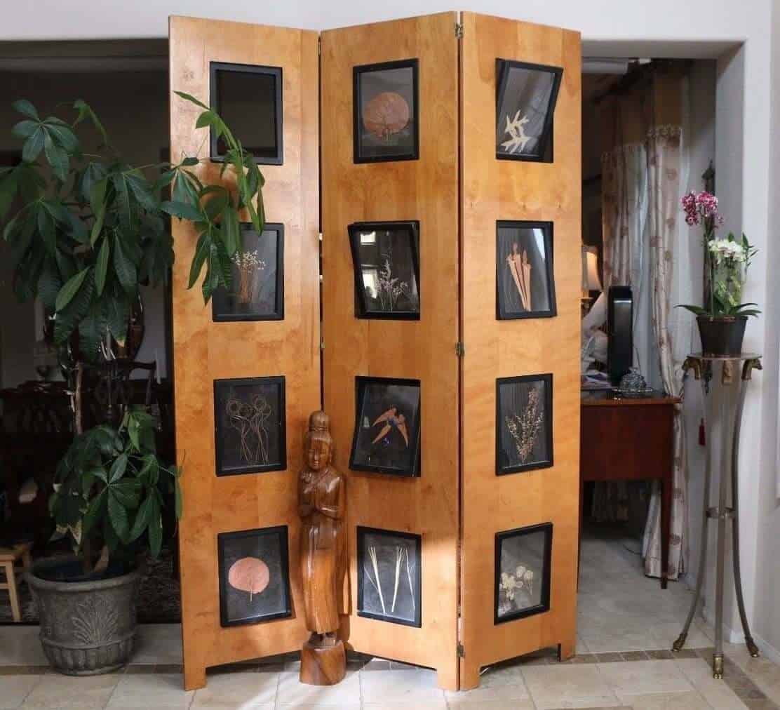 Zen Rotating Picture Frame 3-Panel Divider for Living Room