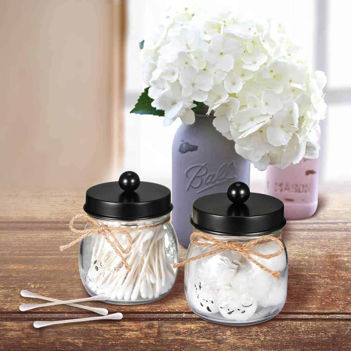 Mason Jar Apothecary Bathroom Jars