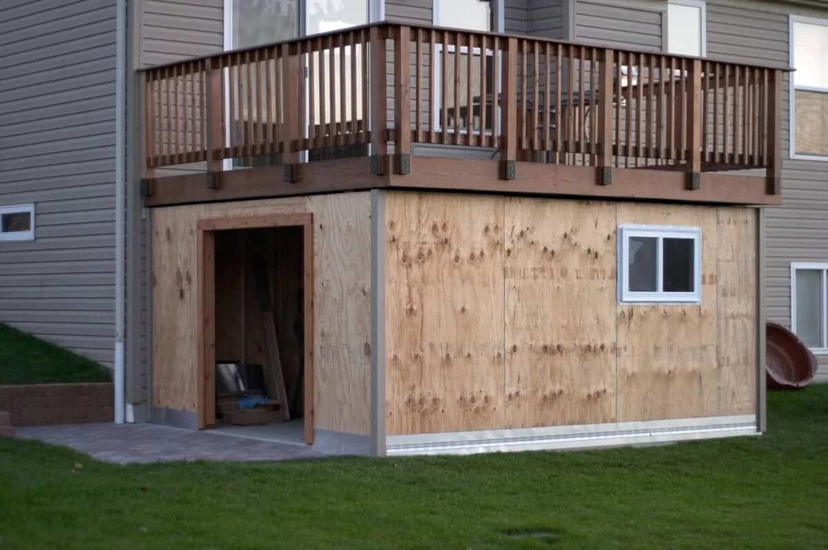 A Storage Space Designed Under the Patio