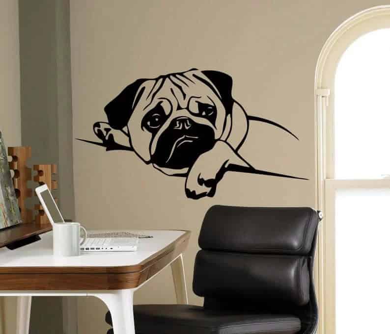 Pug Puppy Vinyl Wall Decal