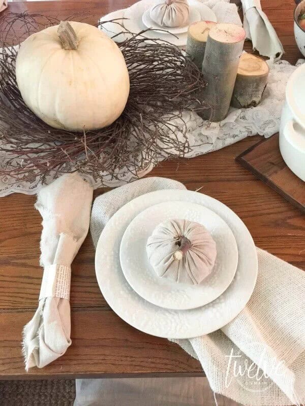 Crisp Branch Basket with Pumpkins