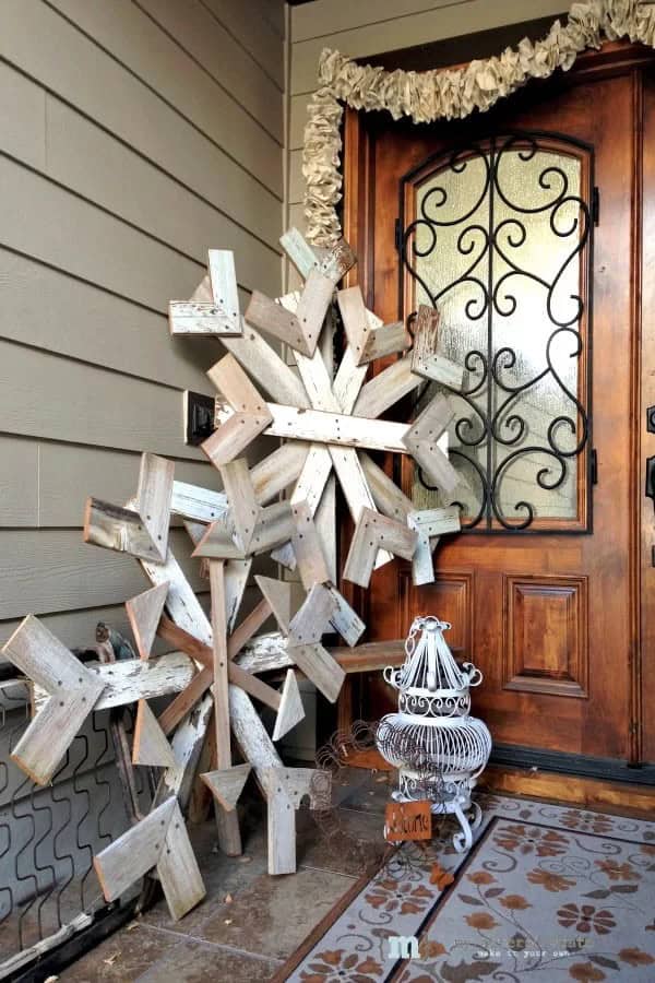 Recycled Wood Snowflakes