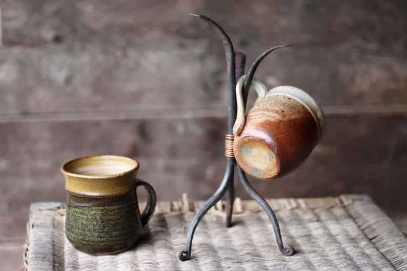 Blacksmith Beauty Hand Forged Tabletop Mug Stand