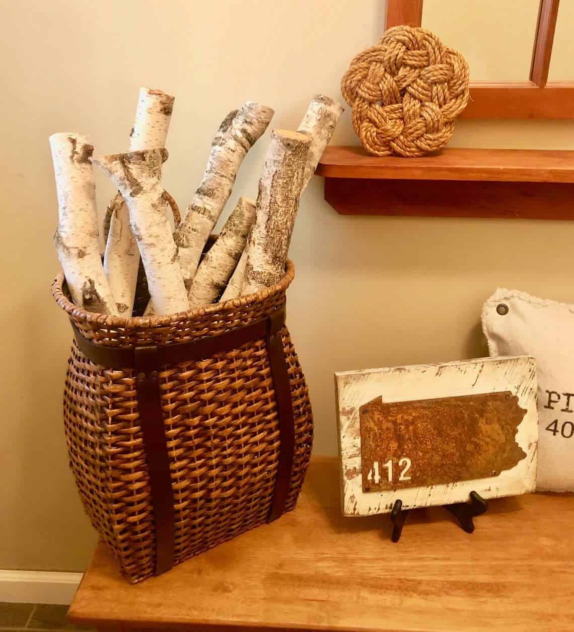 Set of Seven White Birch Logs