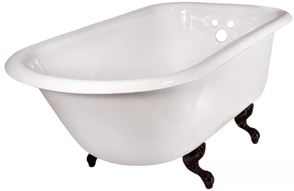 ECR54BORB Traditional 54-Inch Cast Iron Roll Top Tub from Elizabethan Classics