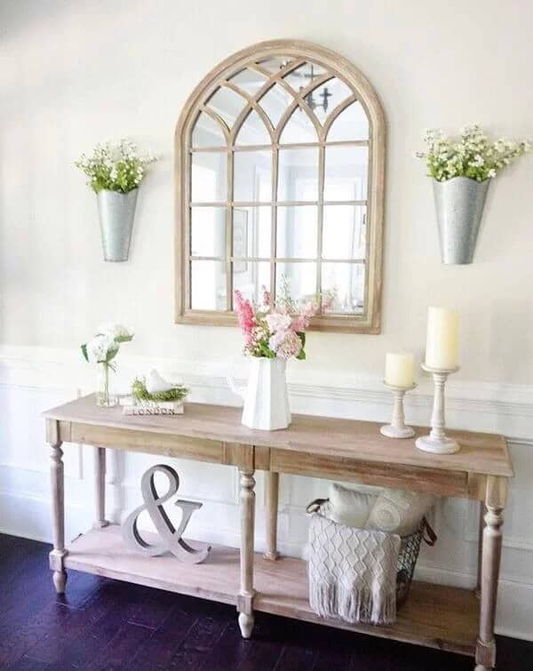 A Country Cottage Inspired Entryway Arrangement