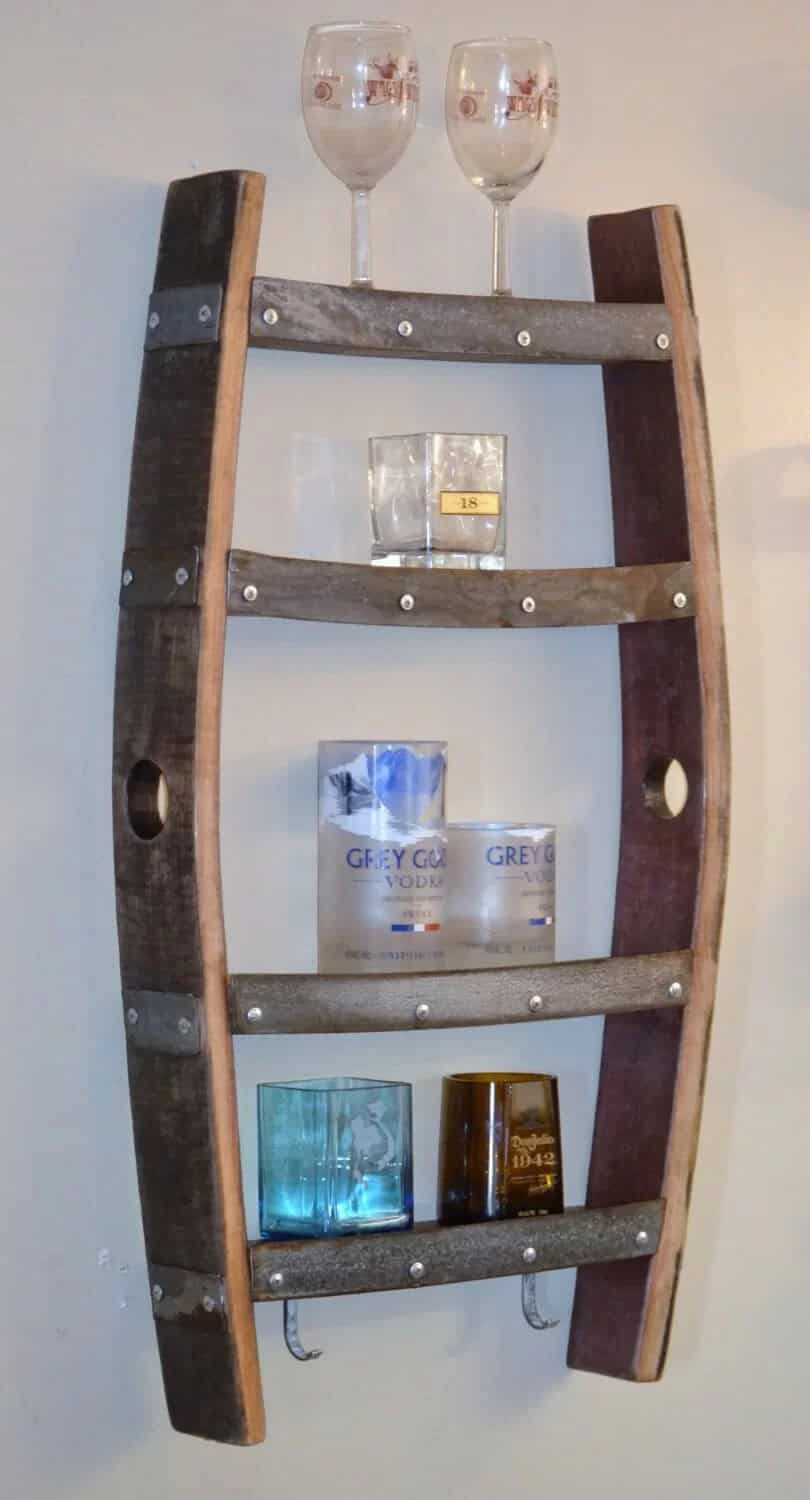 Saloon Style Wine Barrel Shelf