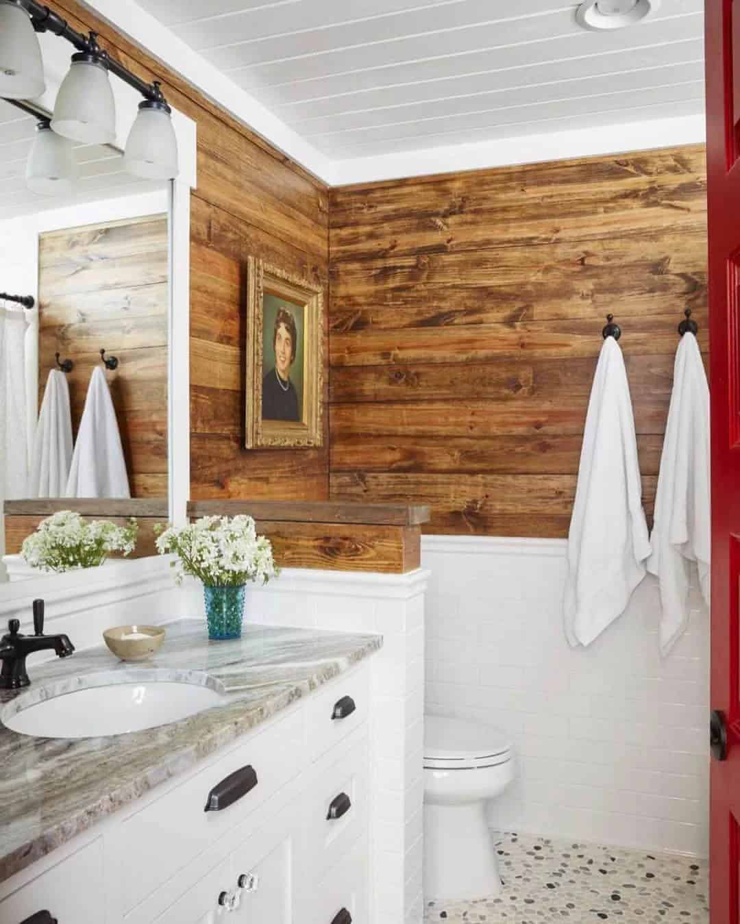 Classy Cabin Style Bathroom