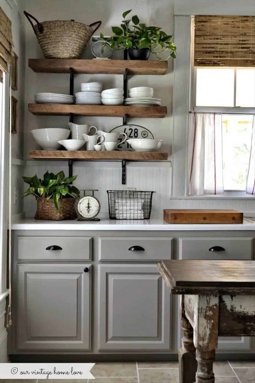 Earl Gray Rustic Cabinets