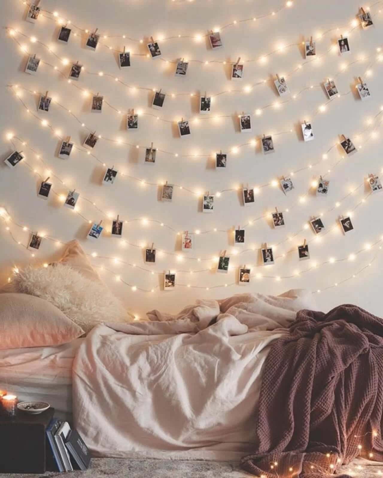 Polaroid-style Instagram Wall Art With Twinkle Lights