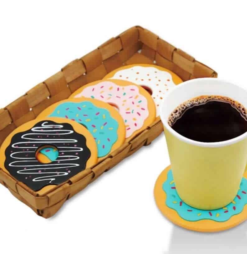 Donut Coasters Can’t Resist Coffee