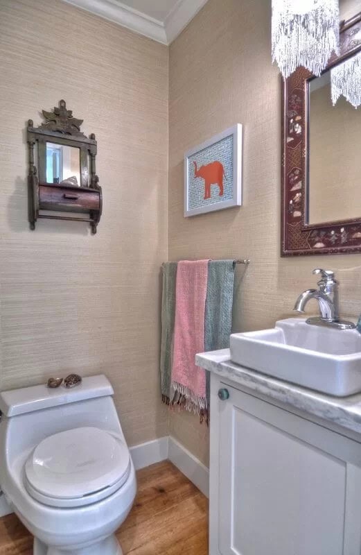 Traditional Eclectic Bathroom Design with Personal Touches