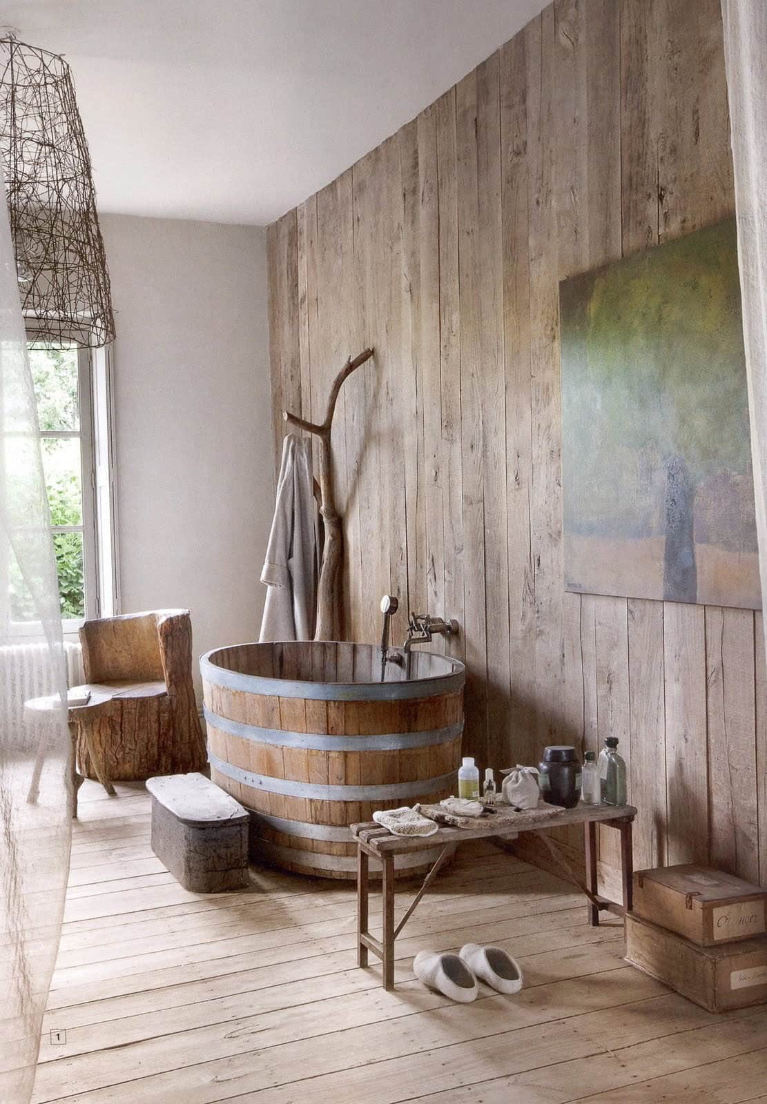 Giant Half-barrel Soaking Tub