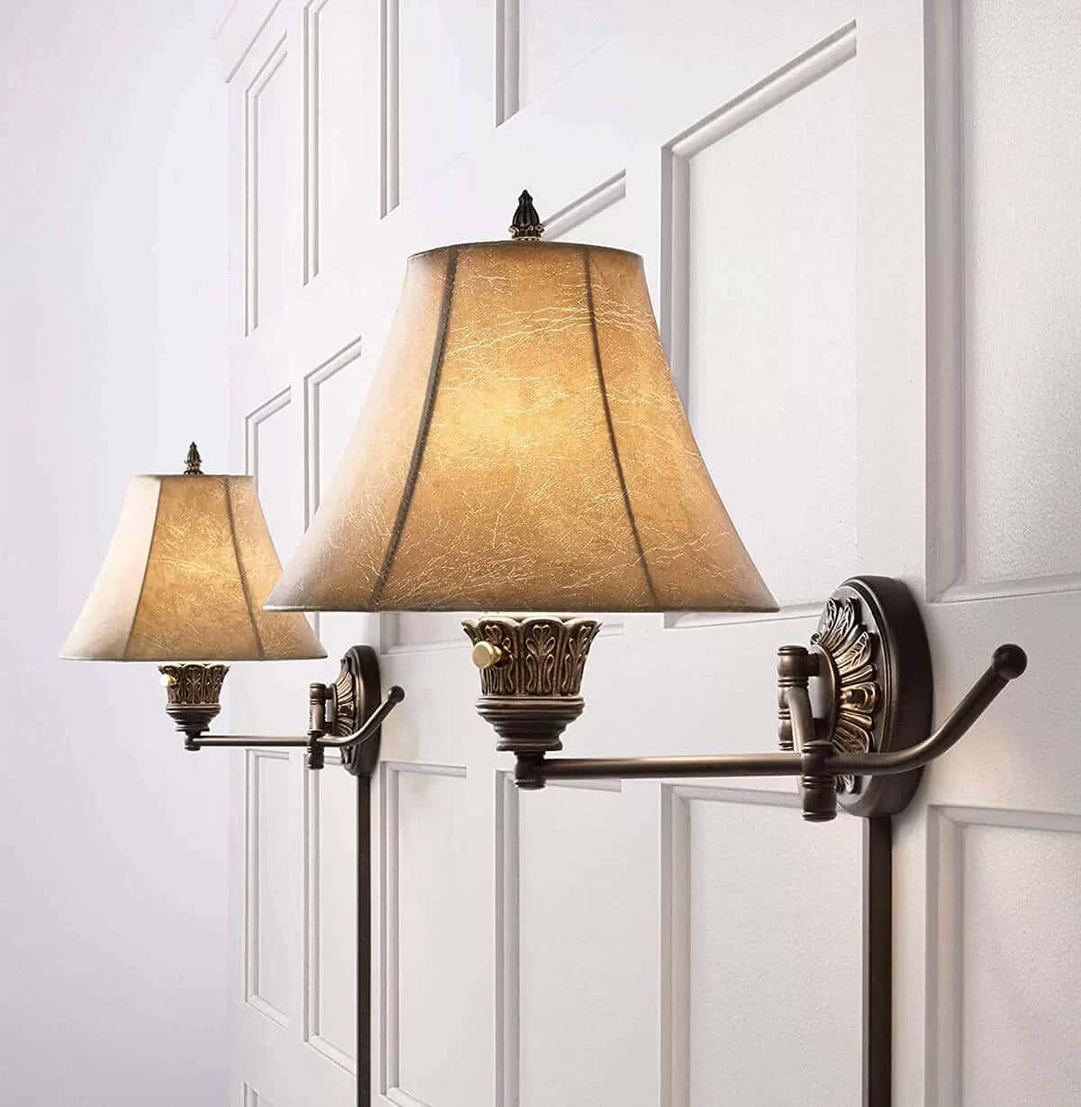 Antique Inspired Bronze Swing Lamps