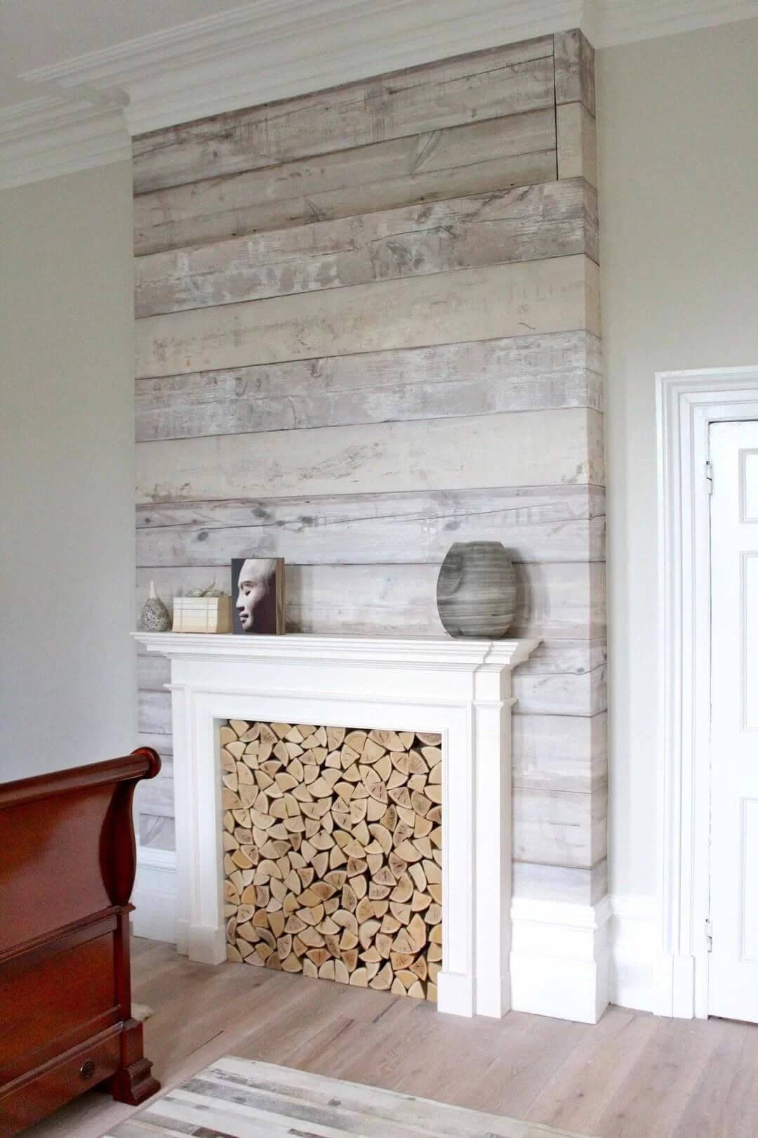 Glam Style Farmhouse Fireplace