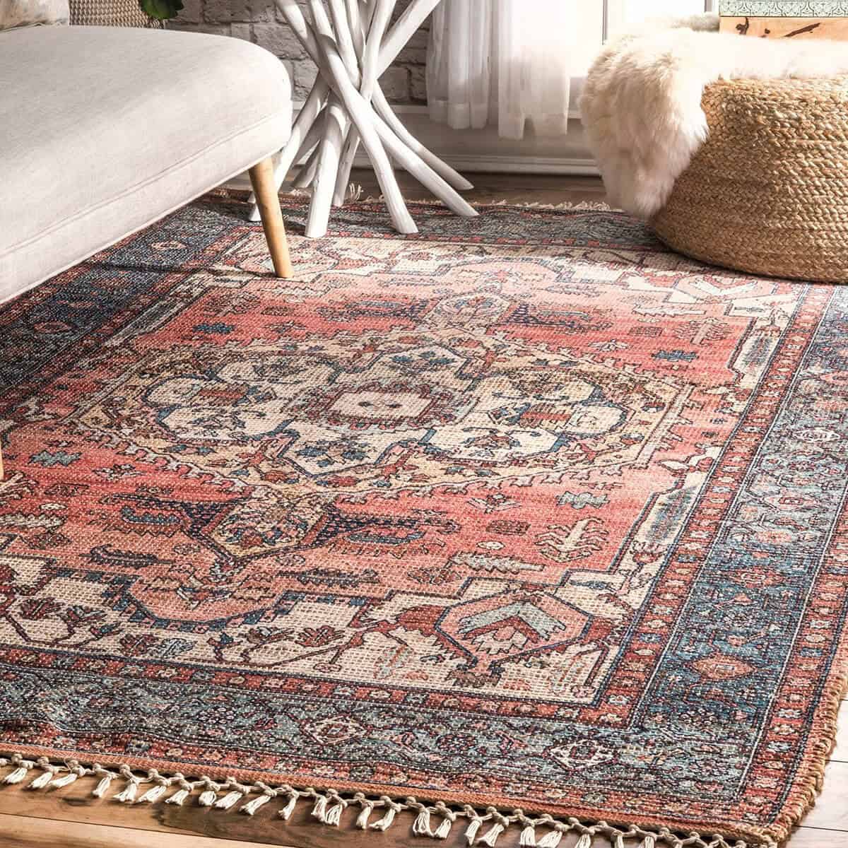 Gently Faded Vintage Floor Rug