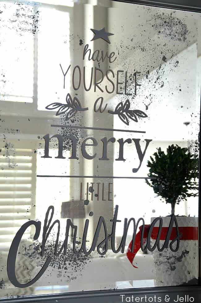 Mirror Art With Christmas Message