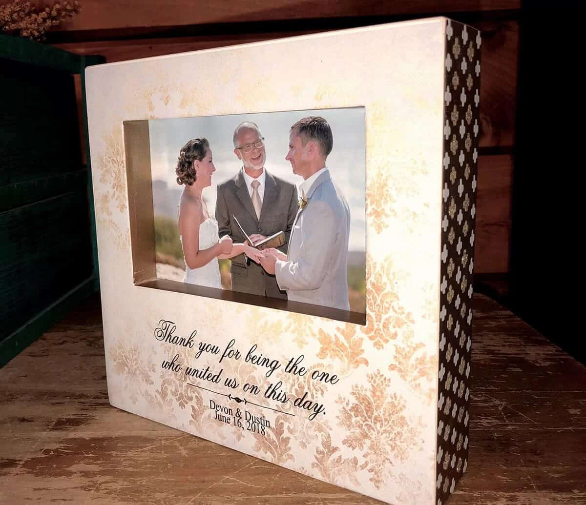 Recessed Photo Memory Frame for Wedding Officiant