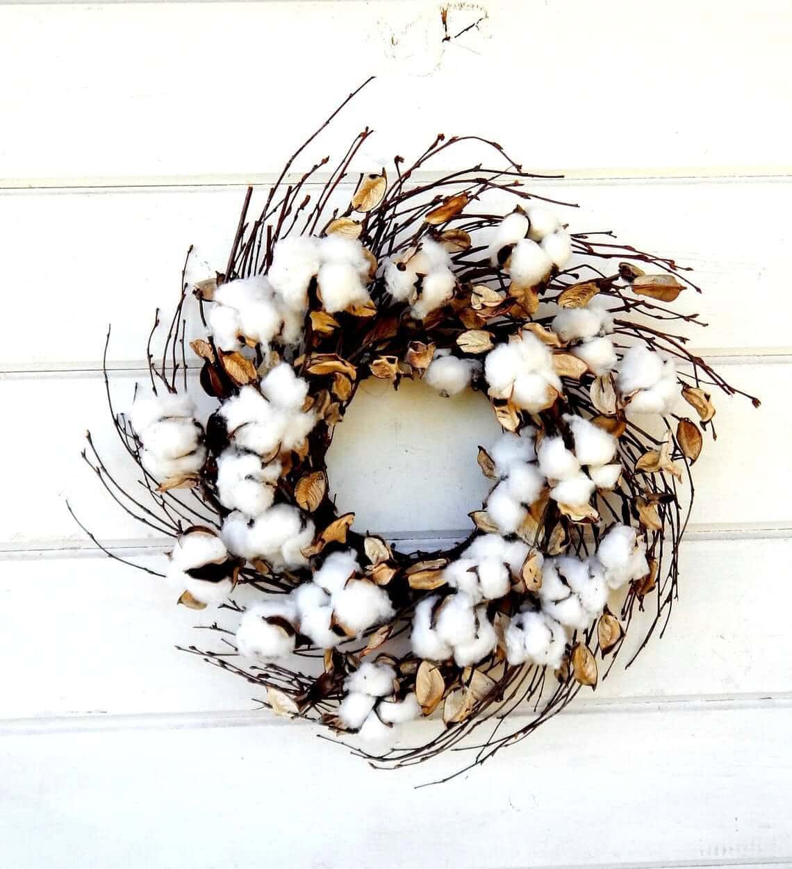 Just Rolled in Cotton Swirl Wreath