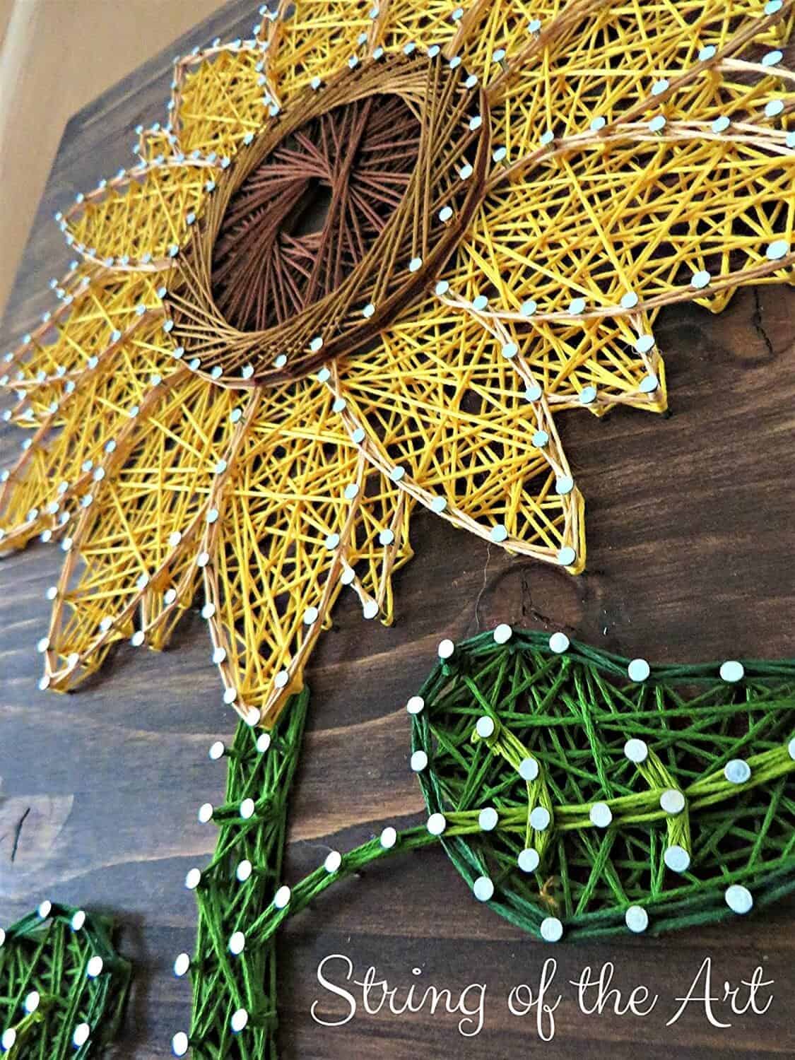 Cute Sunflower String Art Tutorial