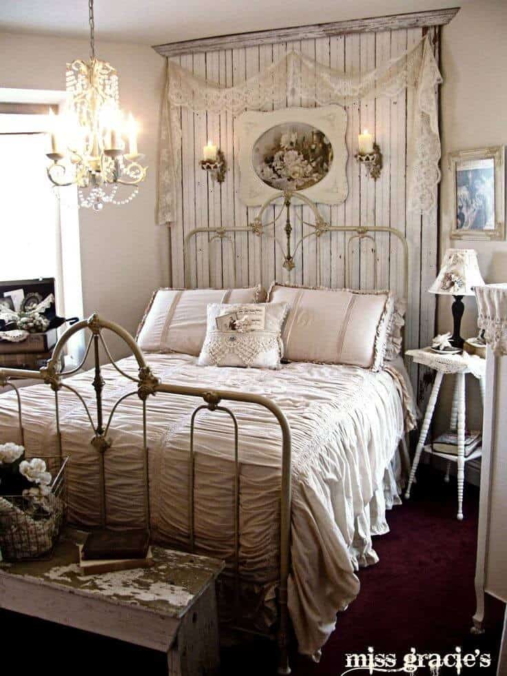 Rustic Bedroom Decor with Distressed Wood Accents