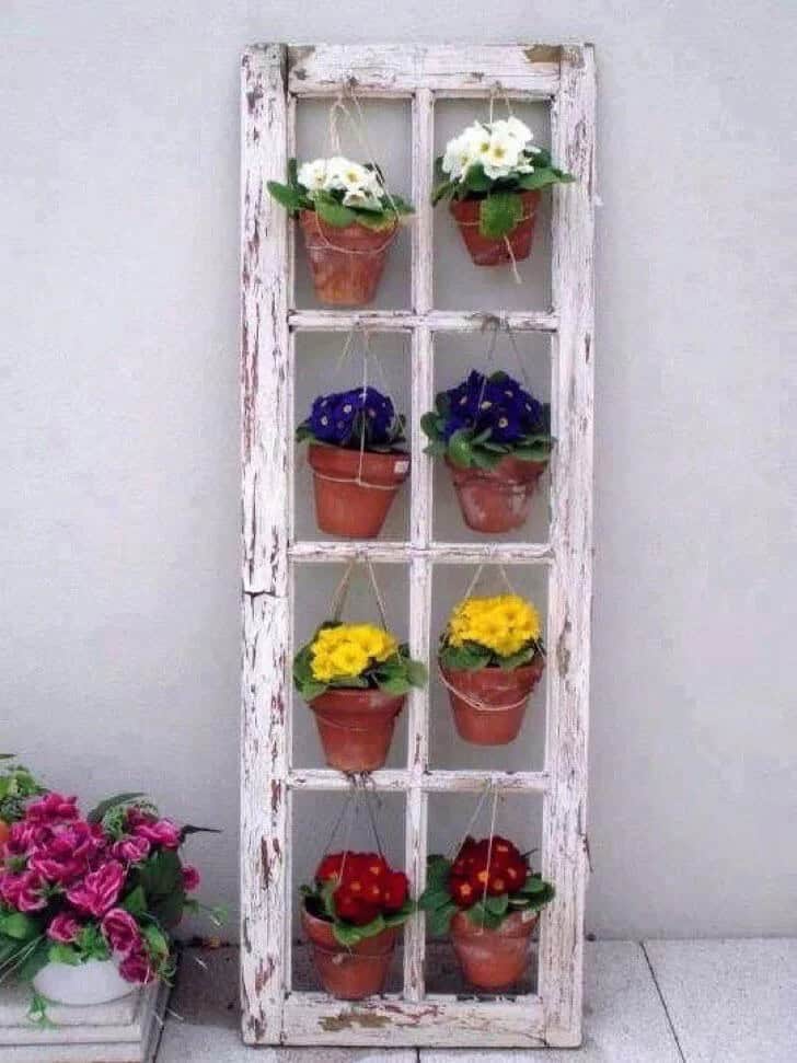 A Vertical Frame Elevates Plants