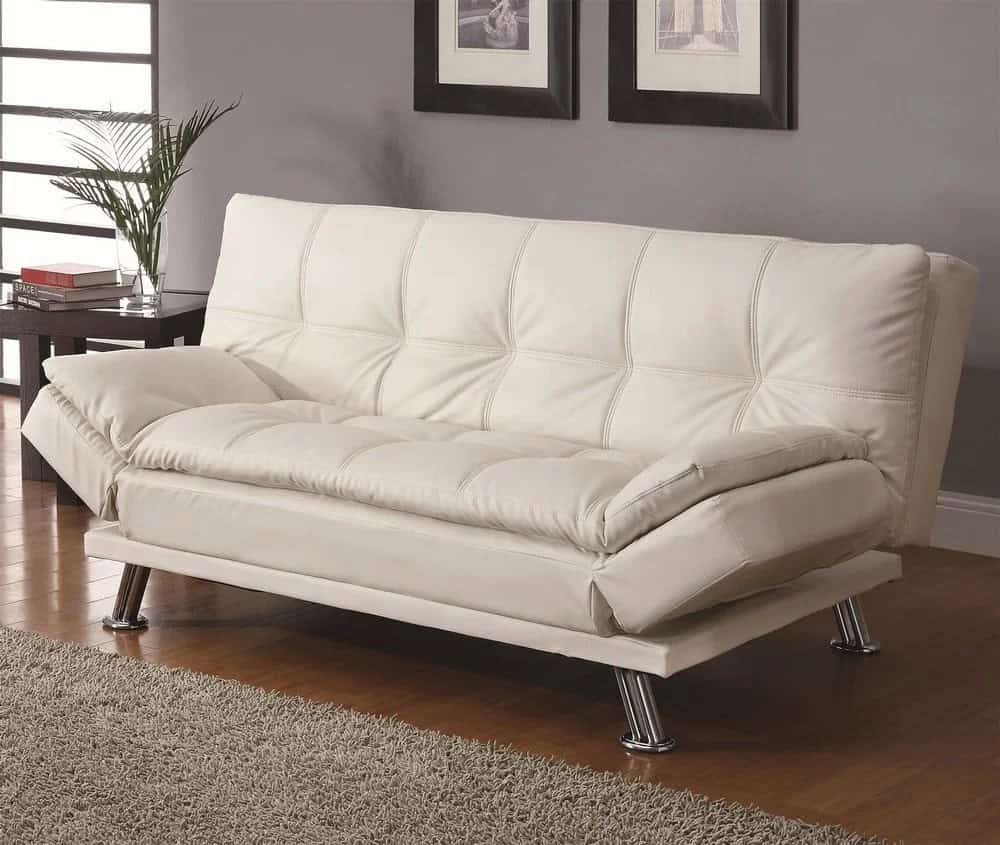 Coaster Sofa Bed in White