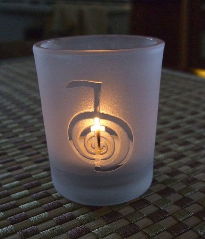 Empowering Engraved Reiki Symbol Votive Holder