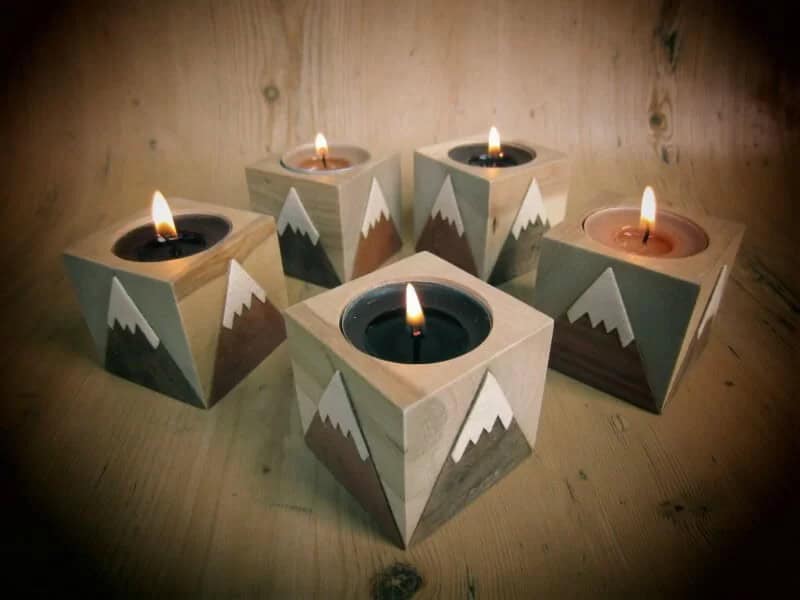 Snow Capped Mountain Candleholder Concept