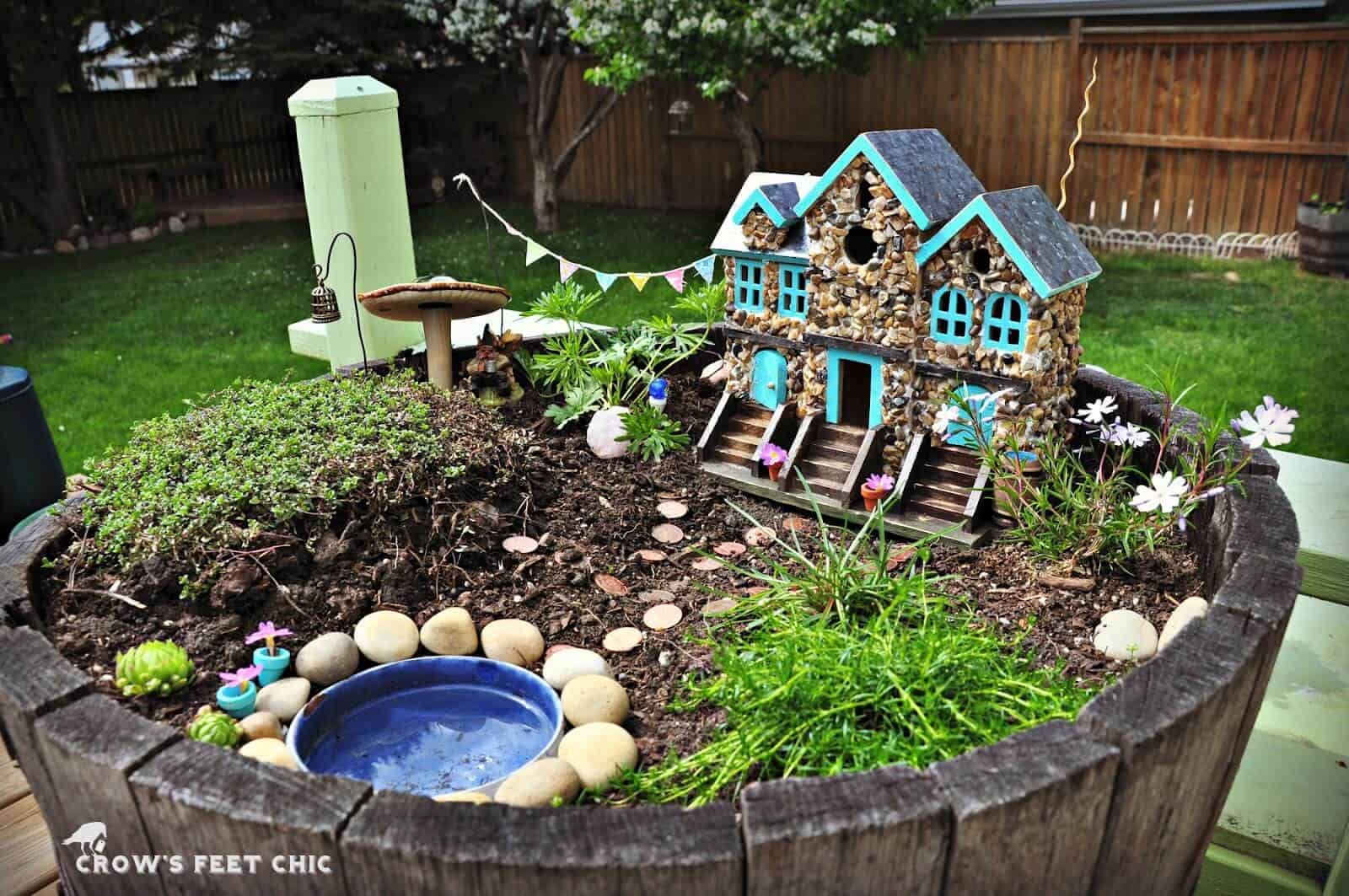 Vino Barrel Fairy Garden