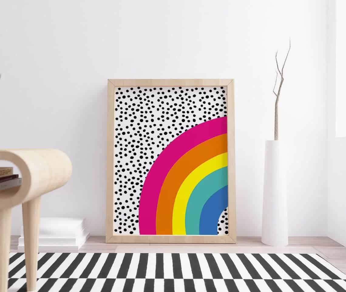 Colorful Rainbow Art Wall Print