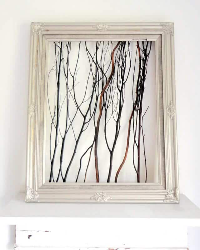 Unique Picture Framed Painted Branches