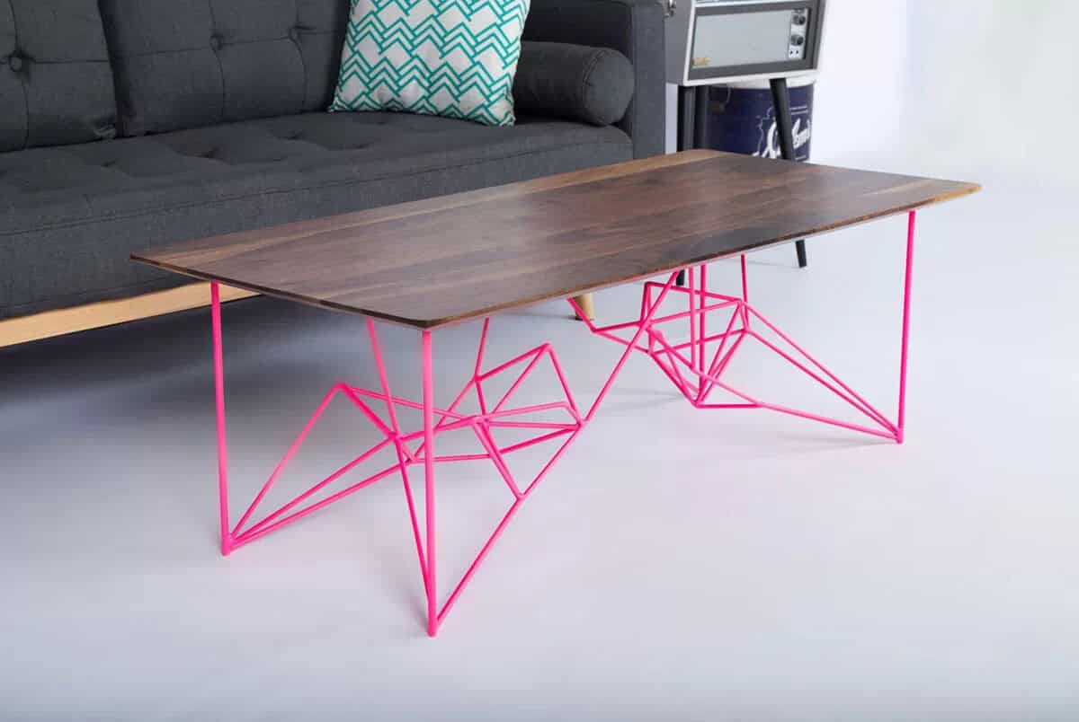 Industrial Table With Stylish Geometric Legs