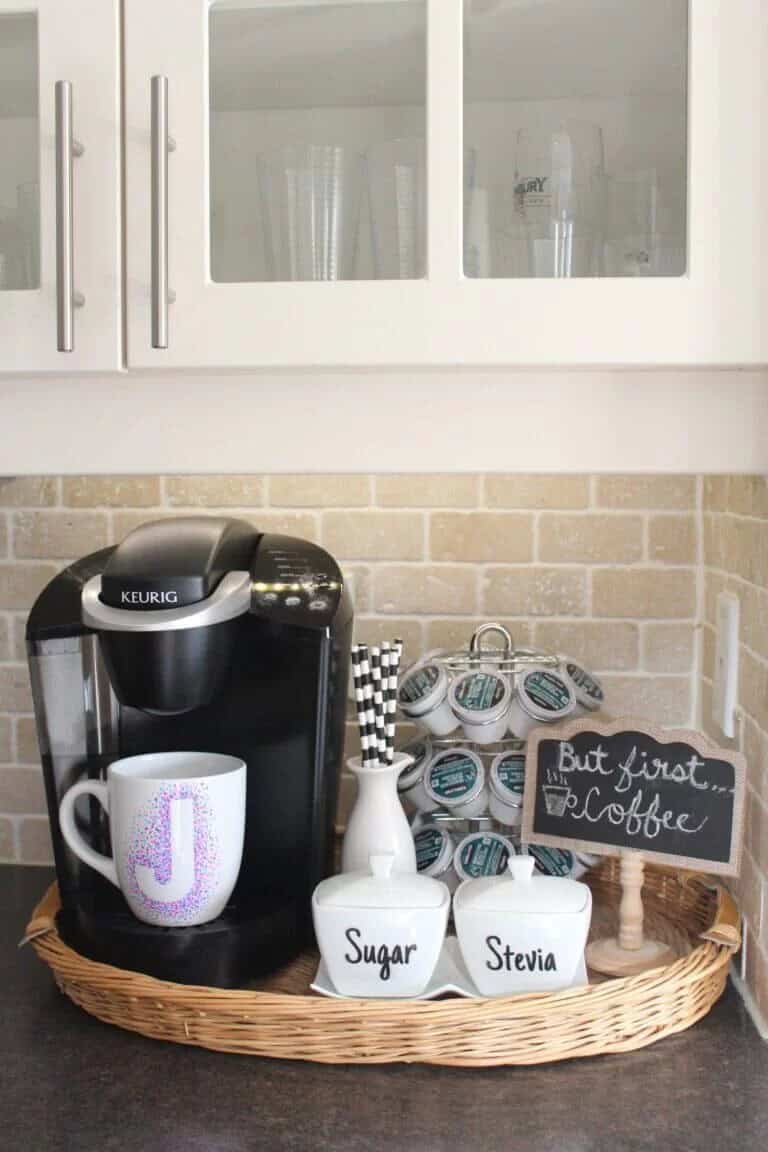 Straw Tray Single Serve Coffee Station