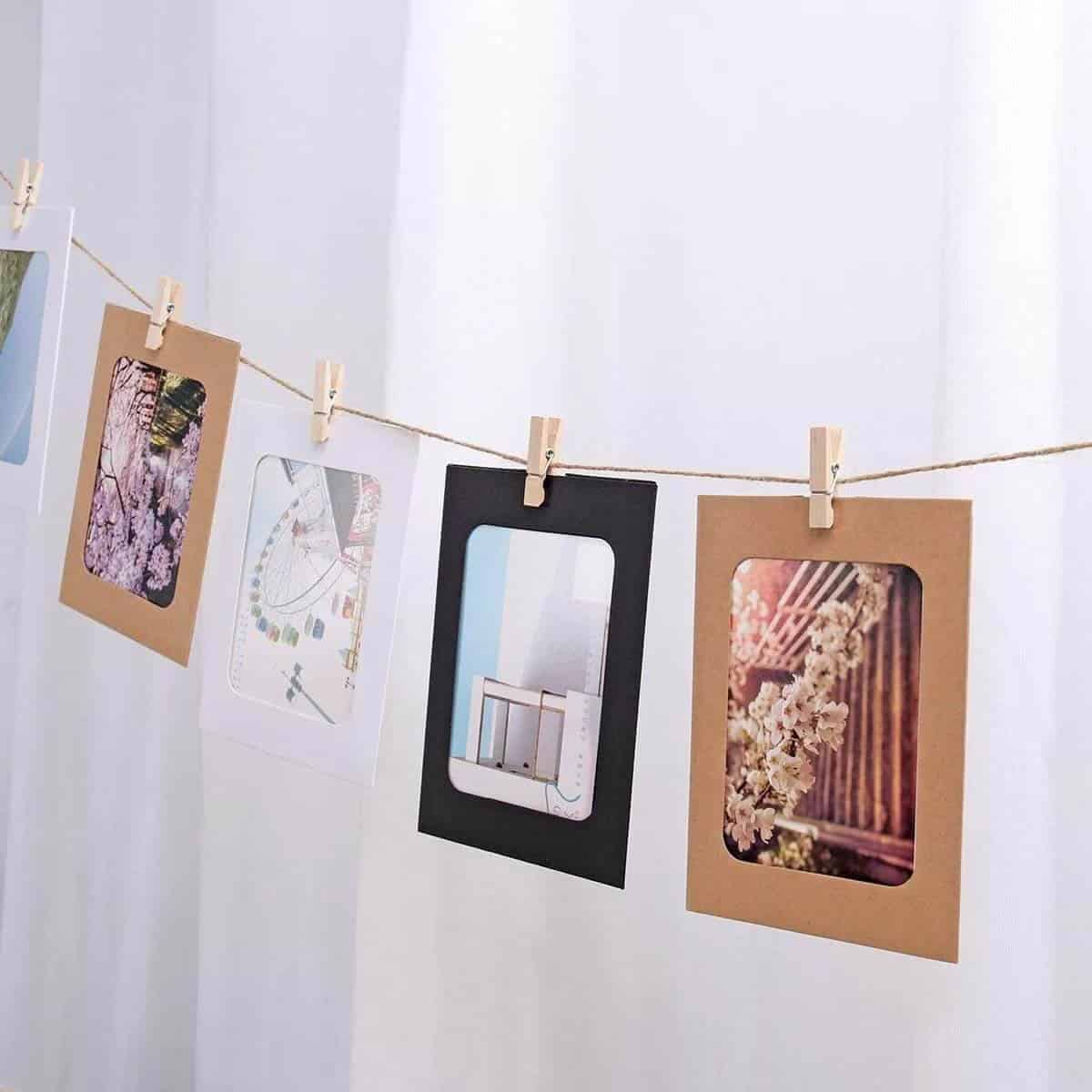 Multi-Colored Paper Frame Clothes Line