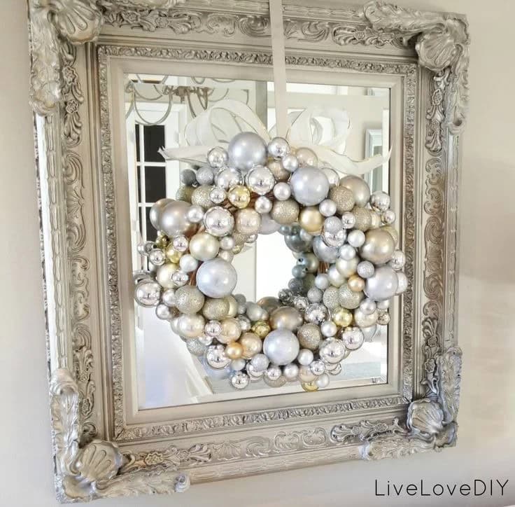 Handmade Christmas Ornament Wreath